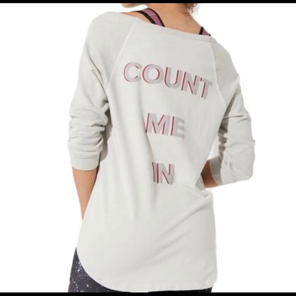 EUC Peloton “count me in” pullover, Sz L